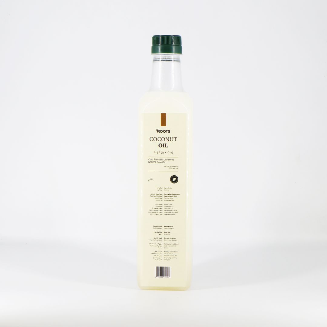 Roots Coconut Oil Cold Pressed Unrefined 1L