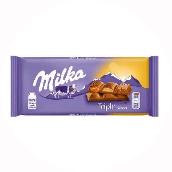 Milka Triple Caramel Tablette Chocolat 90g