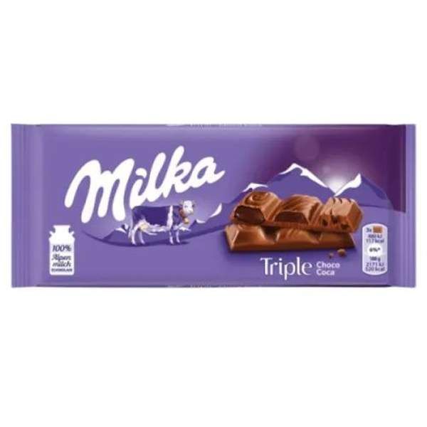 Milka Triple Chocolat Tablette 90g