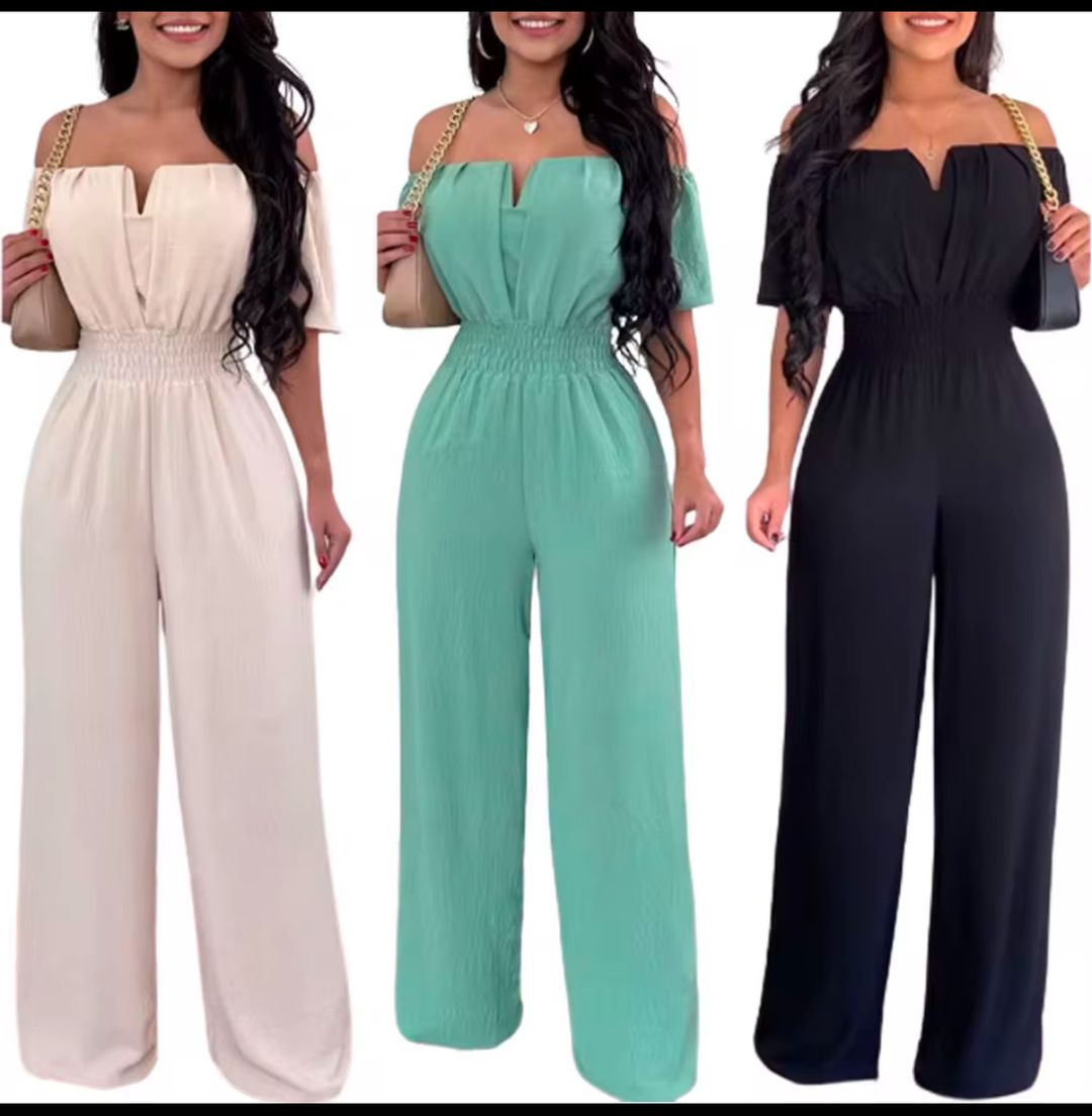 V-NECK JUMPSUIT