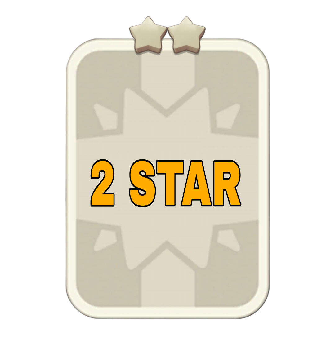 2 star sticker card