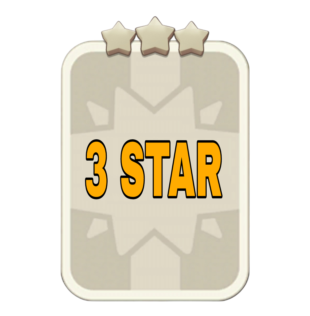 3 star sticker card