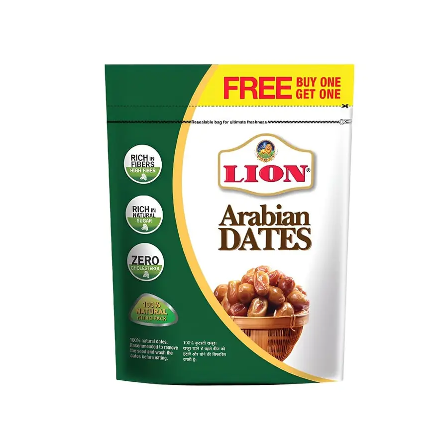 Lion Arabian Seeded Dates 500g (Buy 1 Free 1)