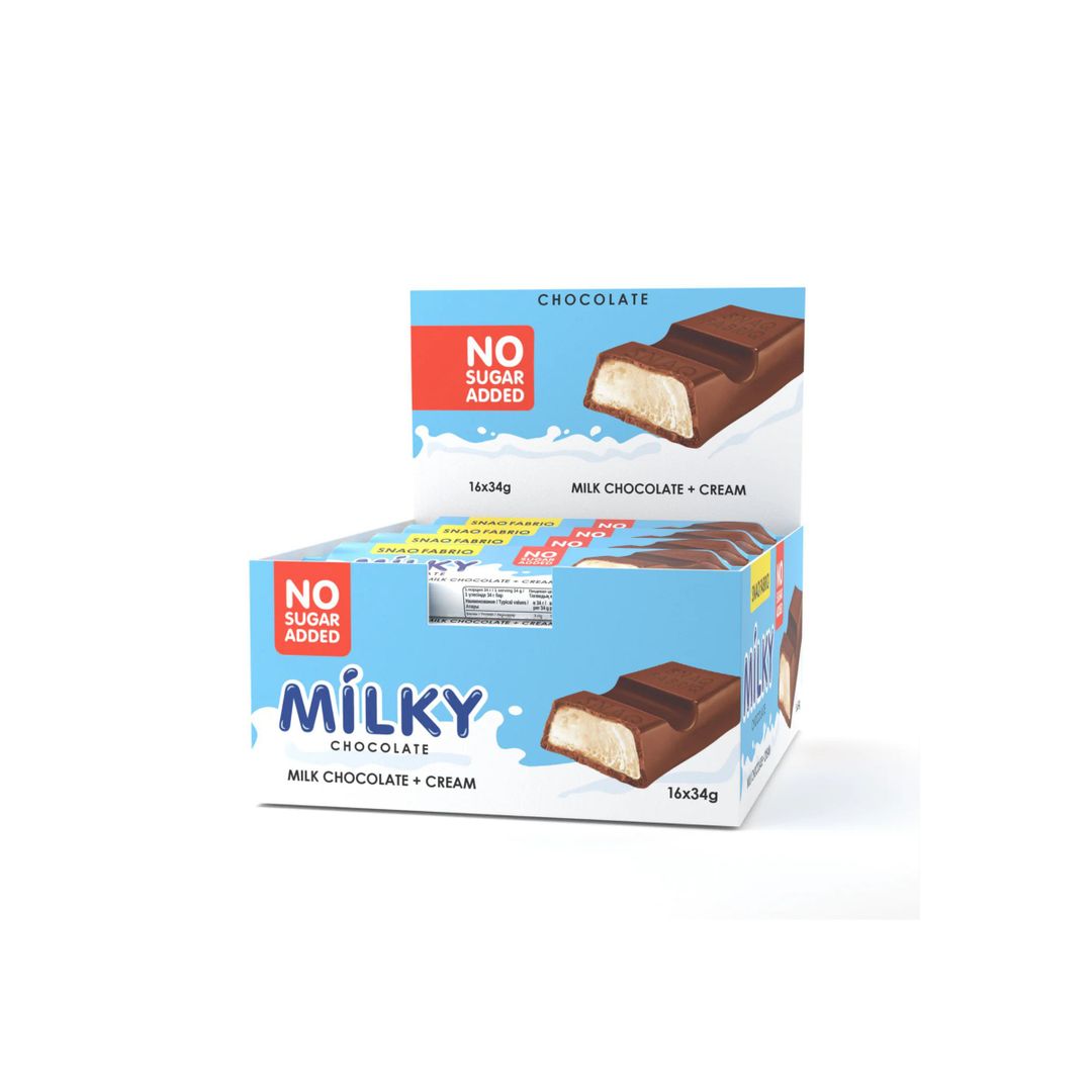 SF MILKY Chocolate with creamy filling 34g