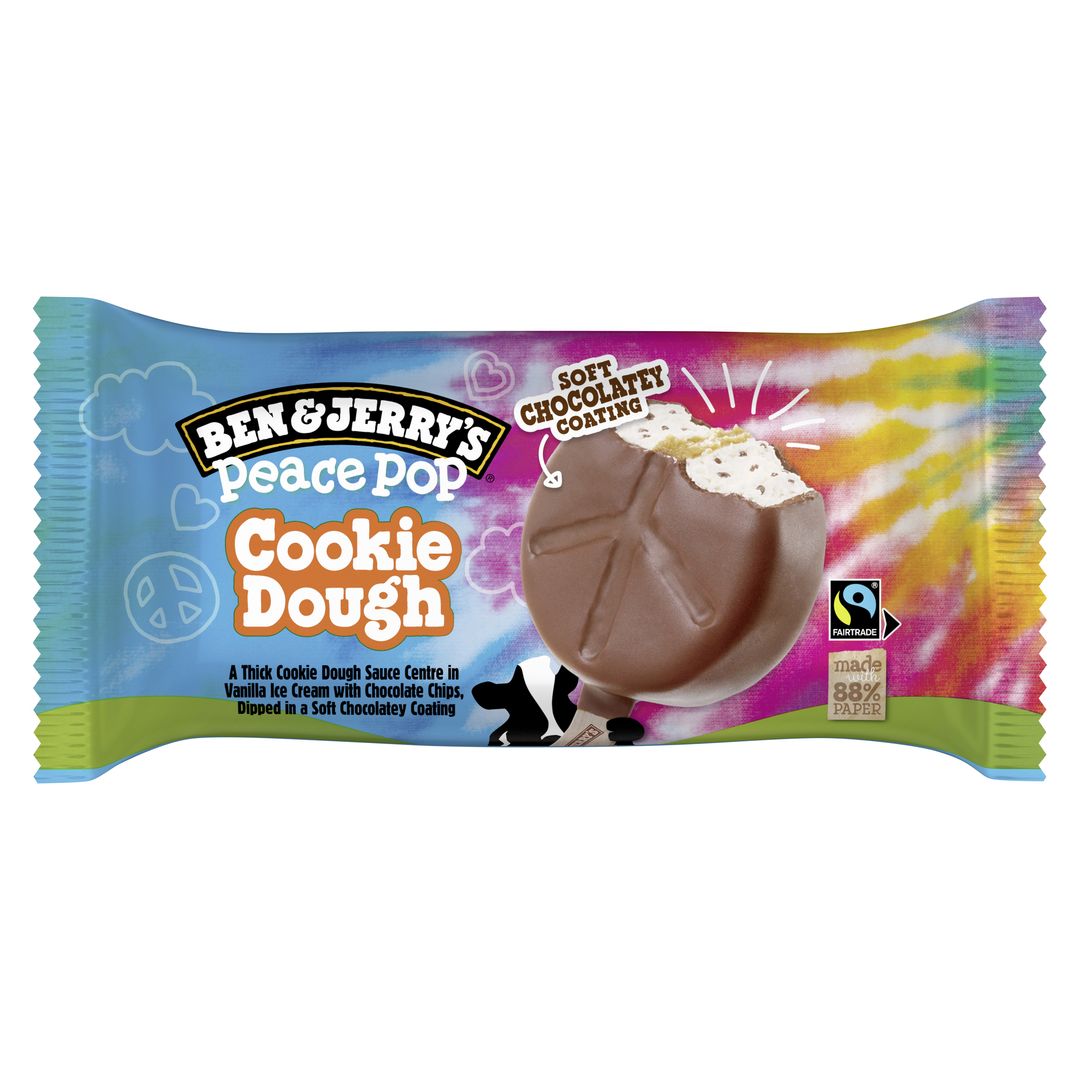 BEN & JERRYS COOKIE DOUGH PEACE POP 80ML