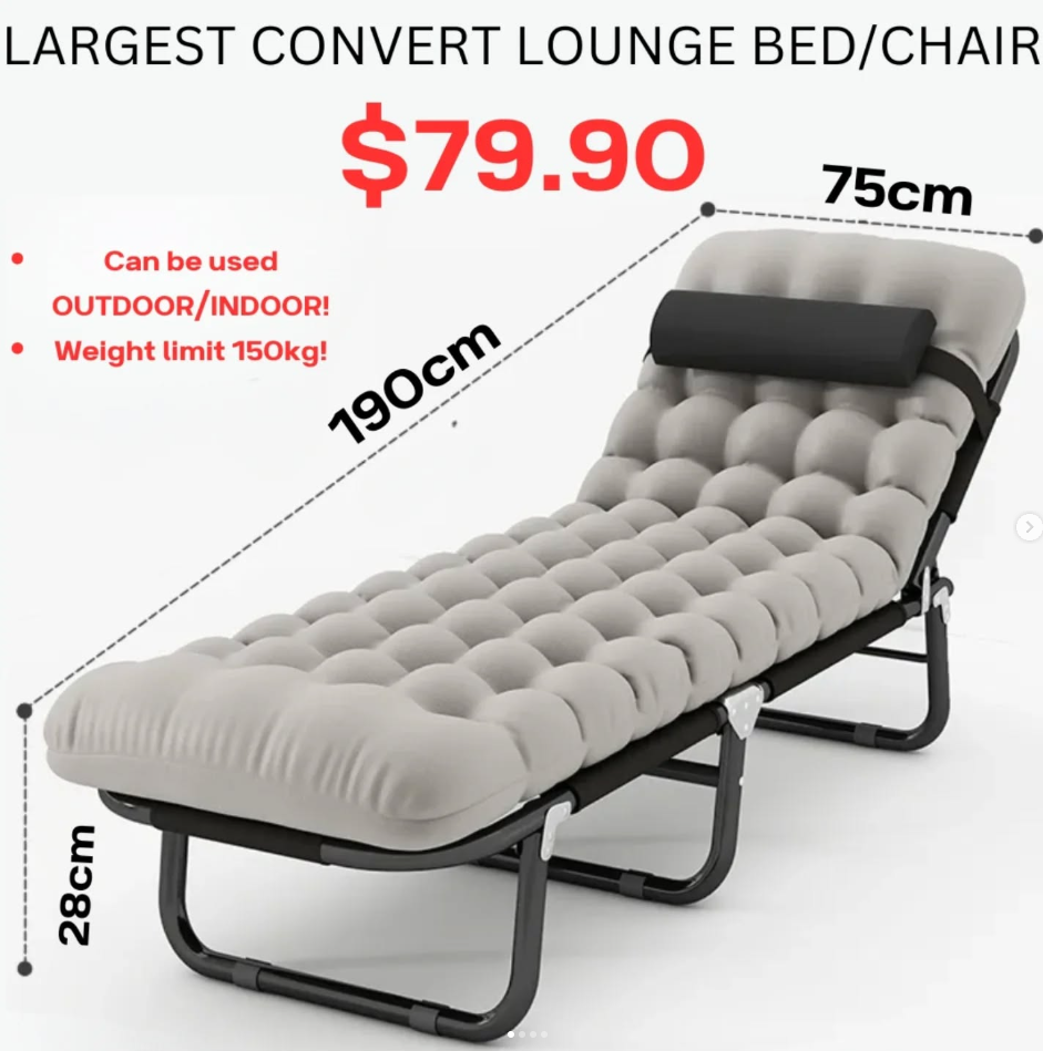 CONVERT LOUNGE BED/CHAIR (INSTOCK)