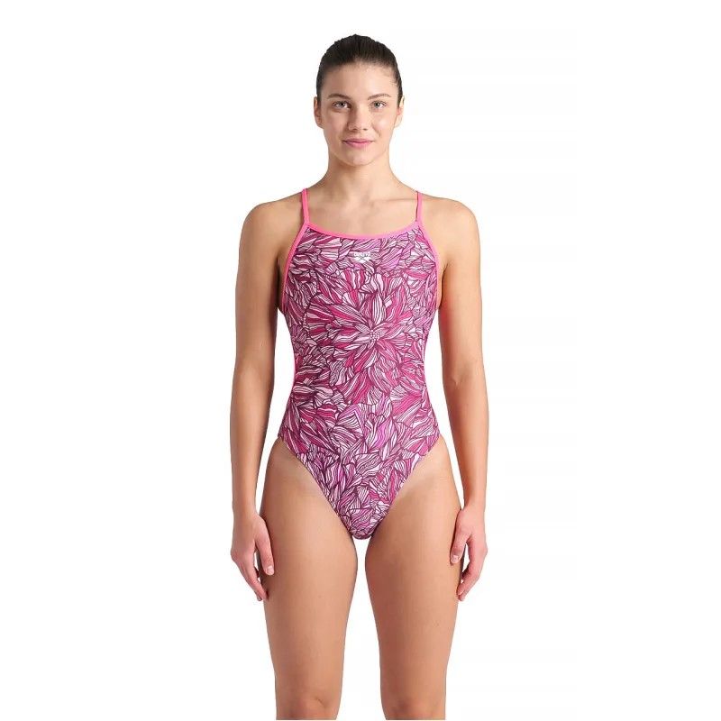 Arena Women's Arena Pink Dahlia Swimsuit Lace Back