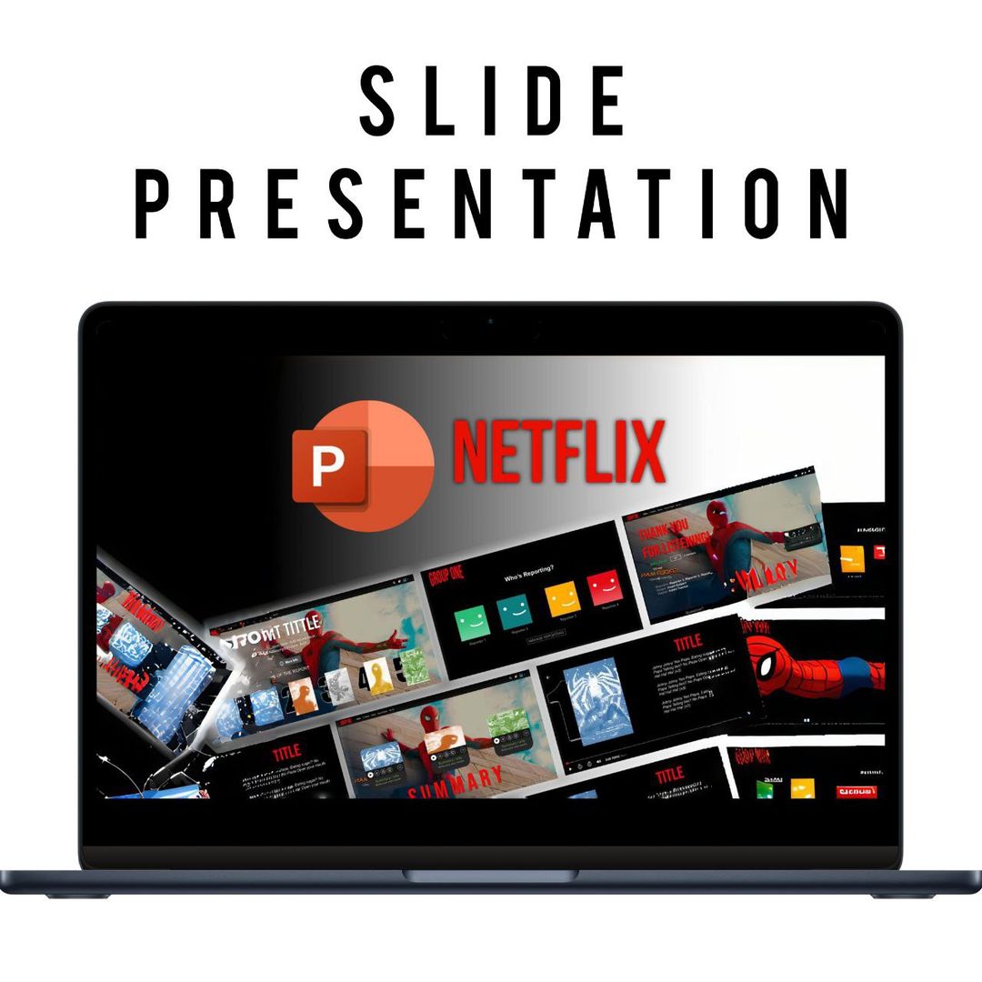 Presentation Slide Template with Netflix Theme