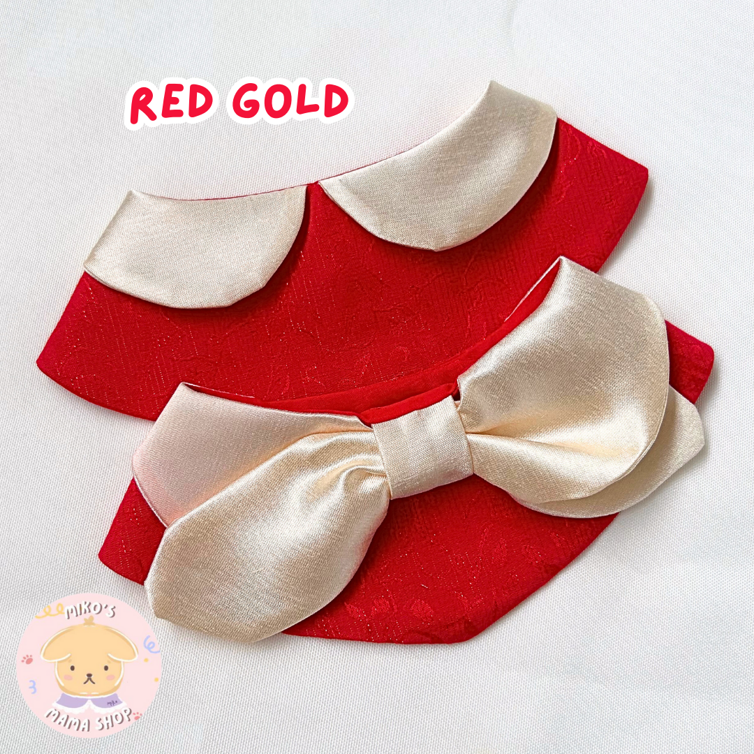 Red Gold Peter Pan/Ribbon Collars (Premium)