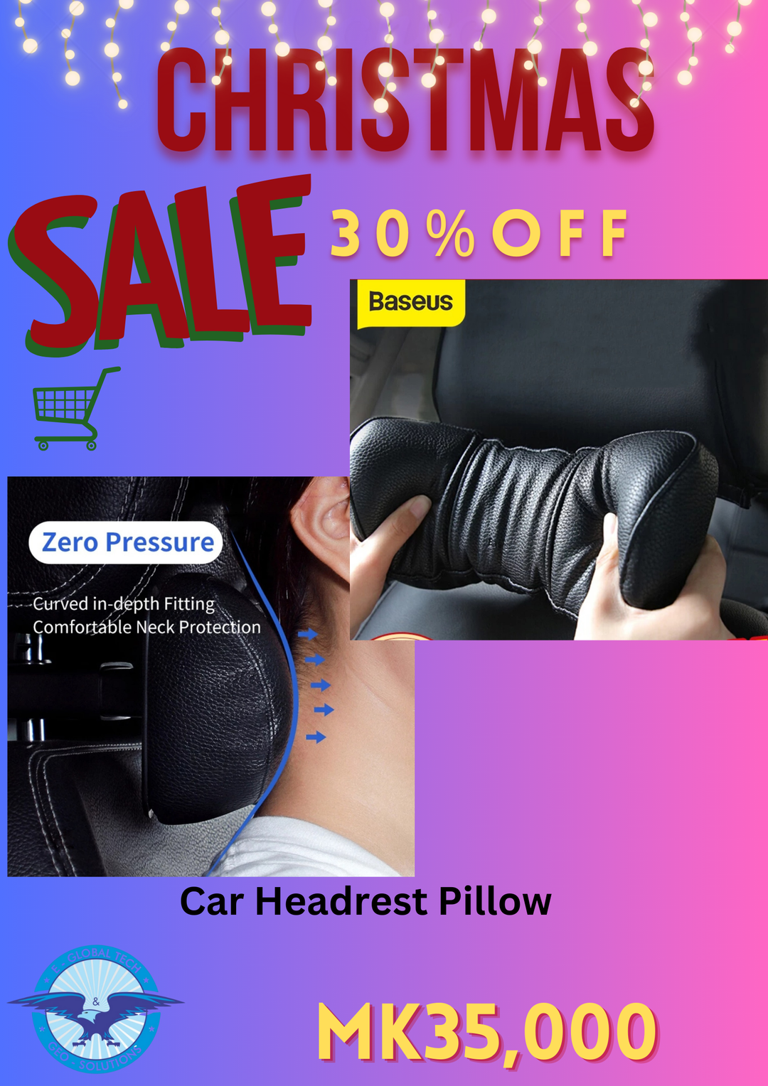 Car Headrest Pillow