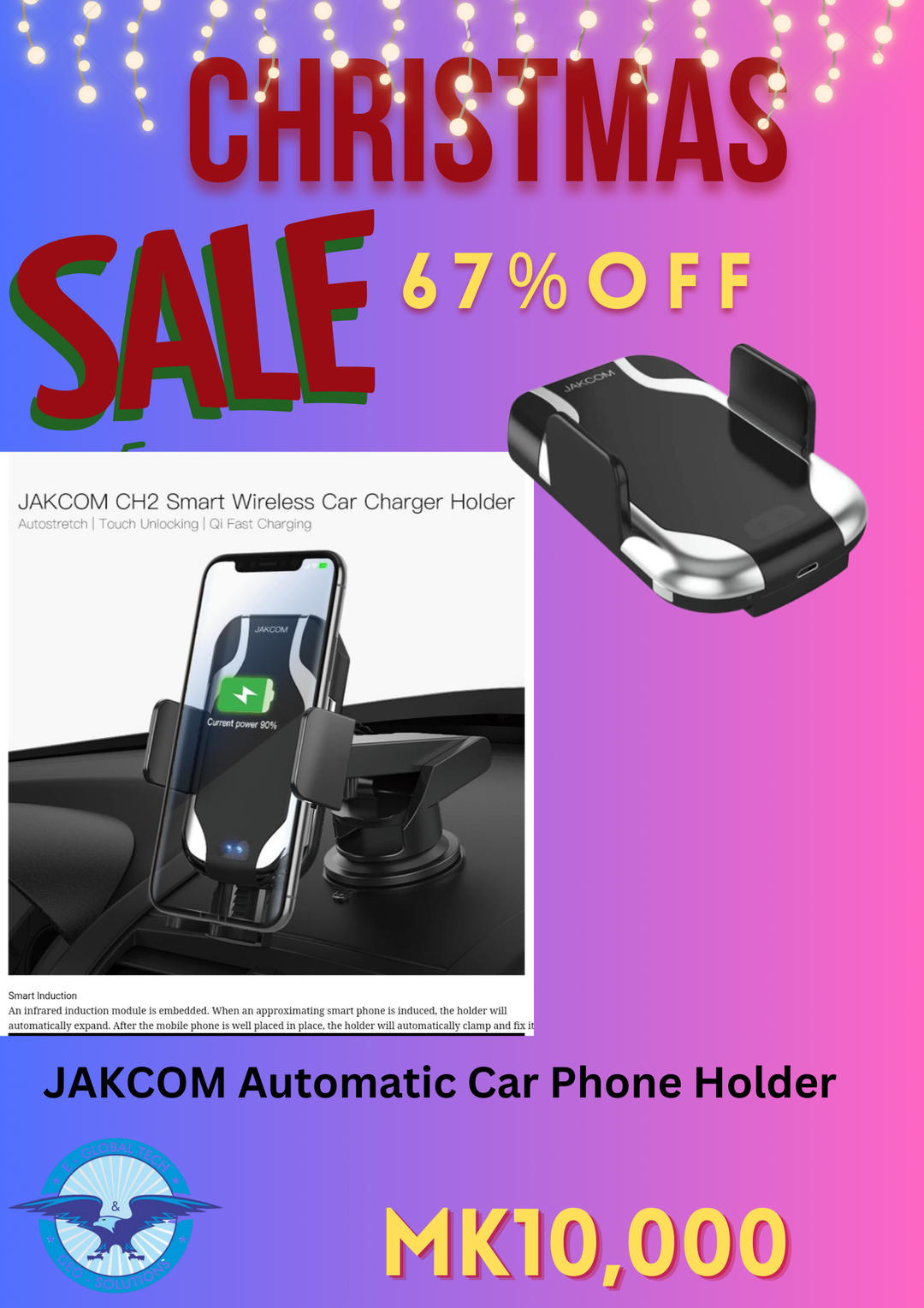 JAKCOM Automatic Phone Holder and Wireless Charger