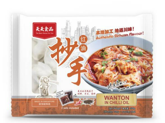 [Tian Tian] Wanton In Chilli Oil 红油抄手 370G (Include Sauces: 50g (2 Chilli + 1 Vinegar))