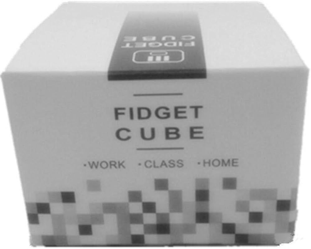 Focus Cube – Fidget Cube jouet pour soulager l'anxiété, le stress, l'attention, pour enfants/adultes, cadeau TDAH, mauve et noir 