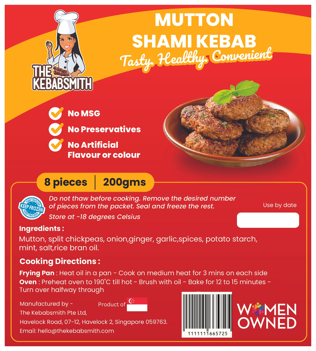 Kebabsmith Mutton Shami Kebab 200g