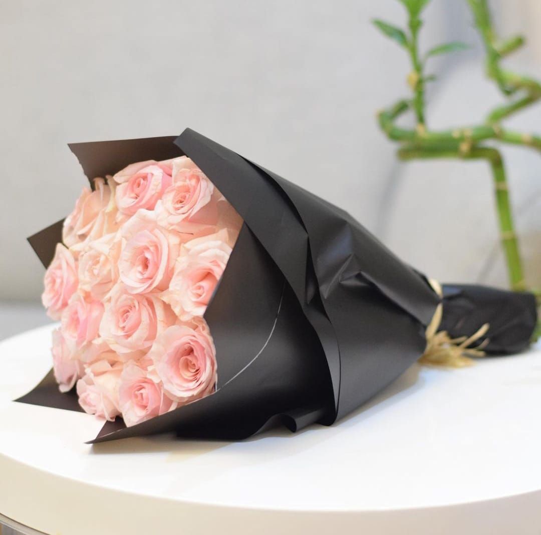 Pink roses bouquet / باقة ورد وردية