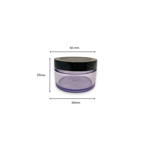 Premium Round Pet Shan Jar 50ml With Black Lid