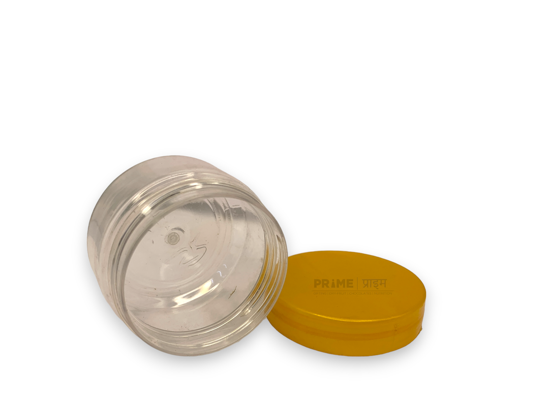 Round Pet Jar with Golden Cap 50g