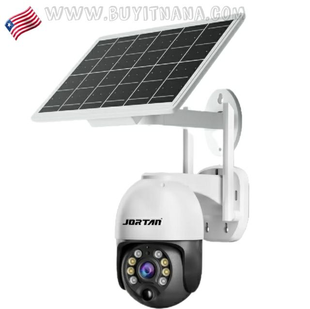 JORTAN Solar Security Camera, Wireless Outdoor Camera, 4MP 4G SIM Card & WiFi Low Power Consumption Surveillance Camera with Solar Panel, Motion Detection, Microwave Dual Detection, 2 Way Audio