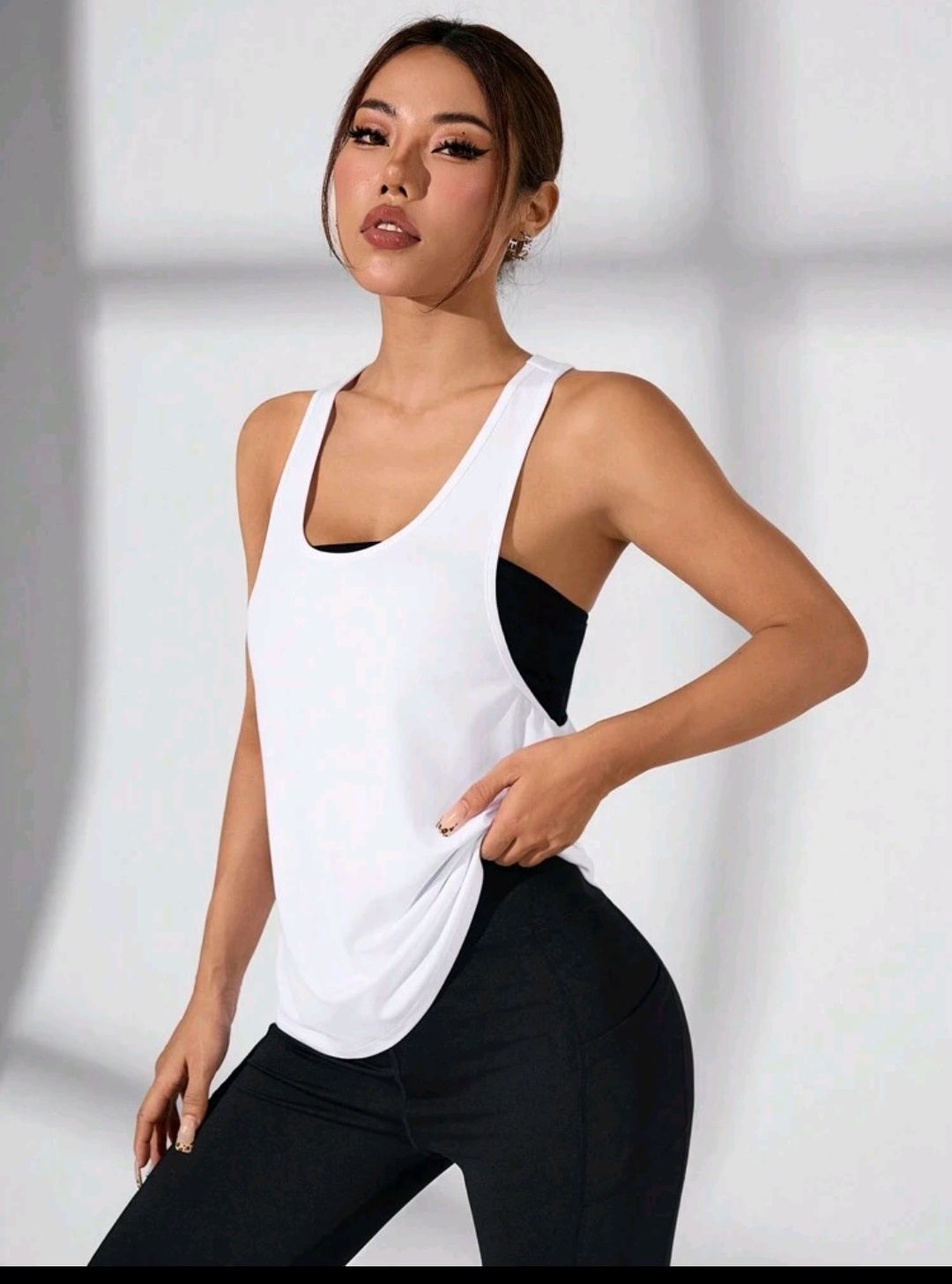 White Racerback Top 