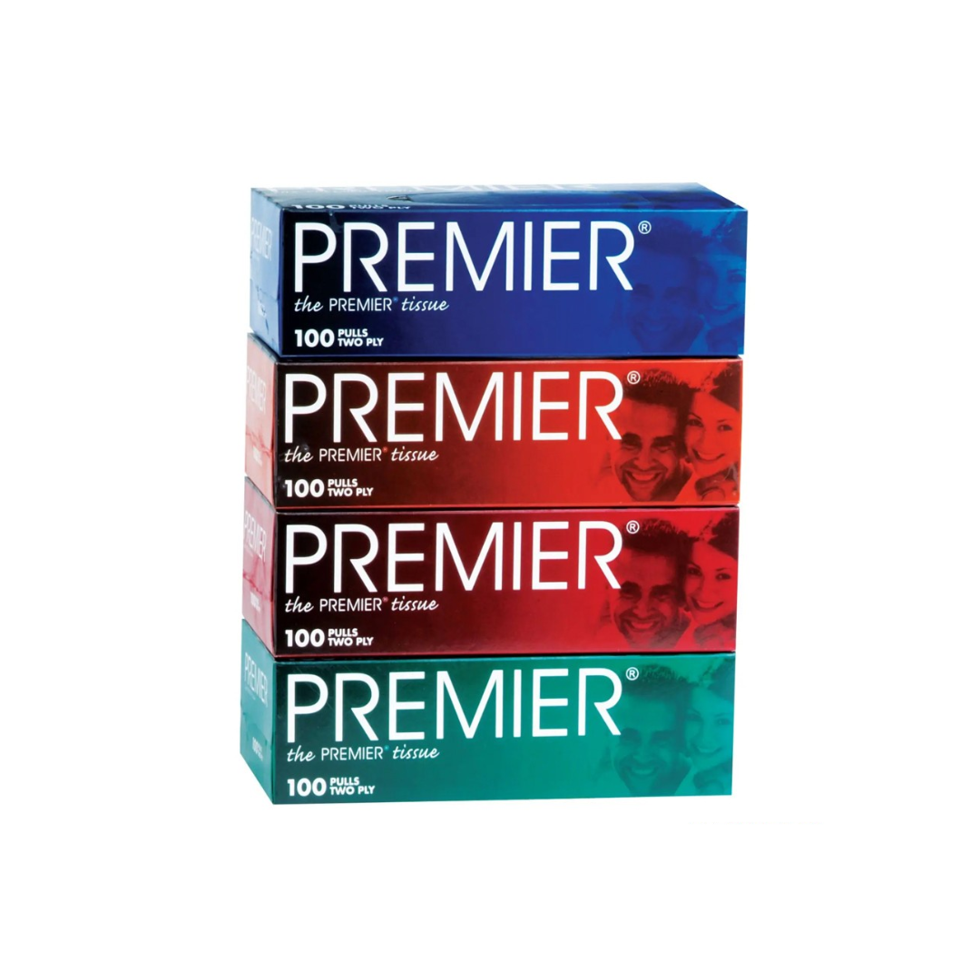 PREMIER CLASSIC FACIAL TISSUE 4 X 100'S