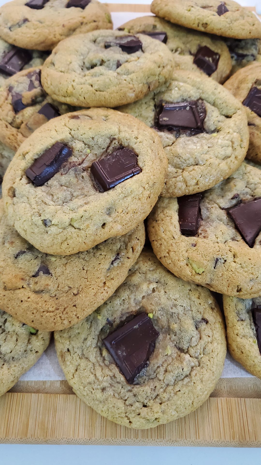 Crema de pistachos con chocolate chips