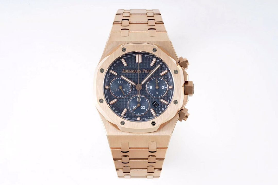 Audemars Piguet Royal Oak Chronograph - Blue Dial with Rose Gold Bracelet