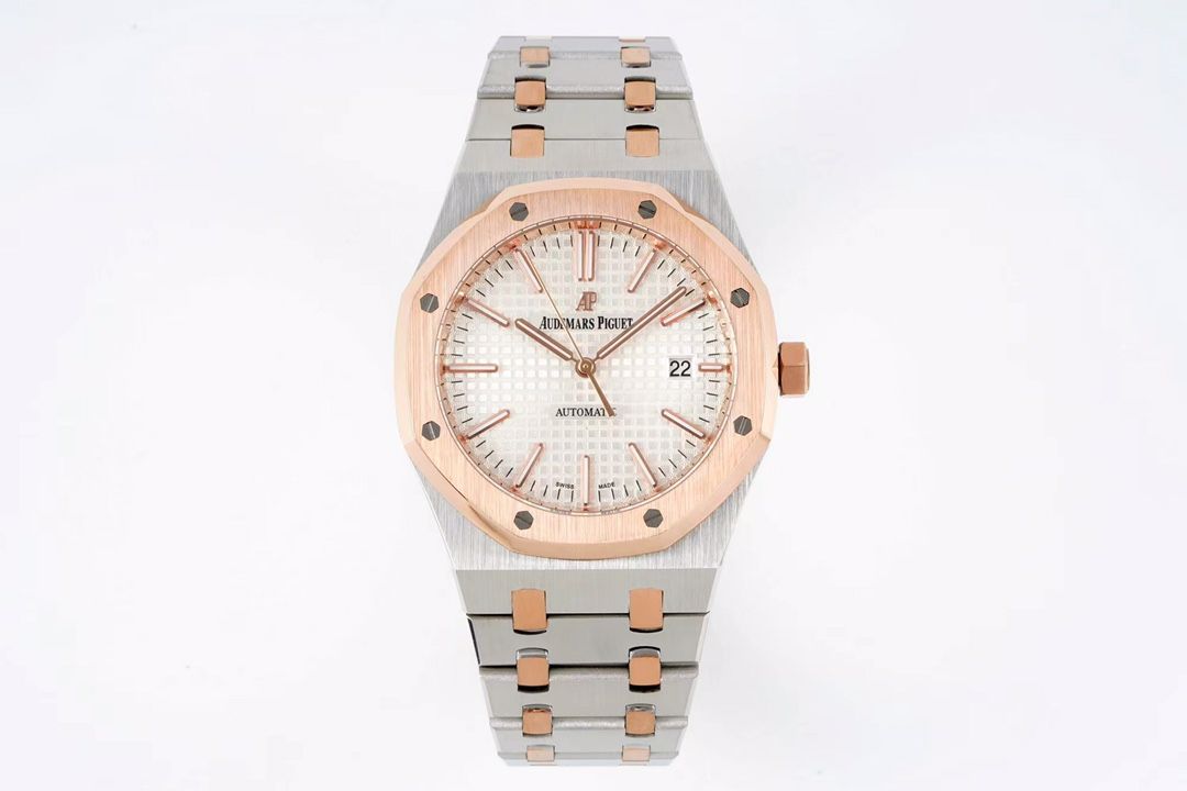 Audemars Piguet Royal Oak - Two-Tone Rose Gold and Steel with Silver Dial