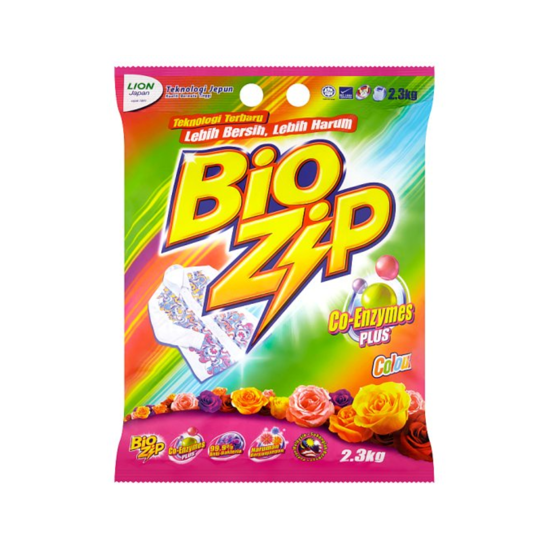 BIO ZIP COLOUR DETERGENT POWDER 2.3KG