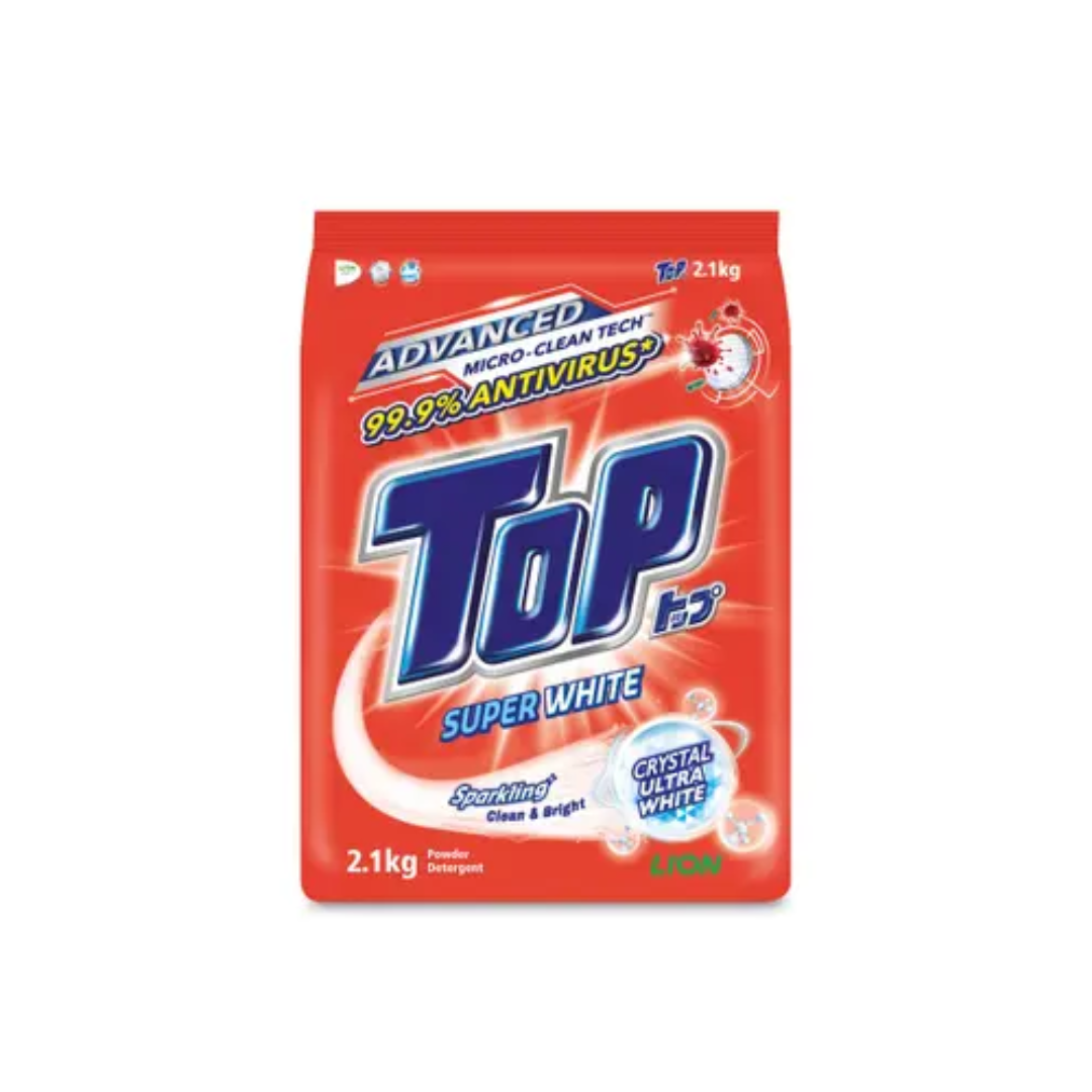 TOP SUPER WHITE DETERGENT POWDER 2.1KG