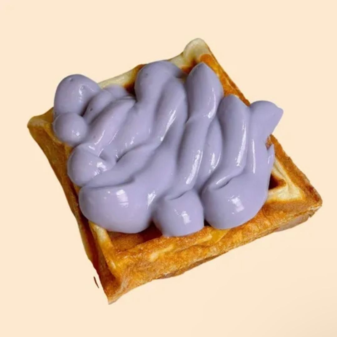 Taro mochi waffle 