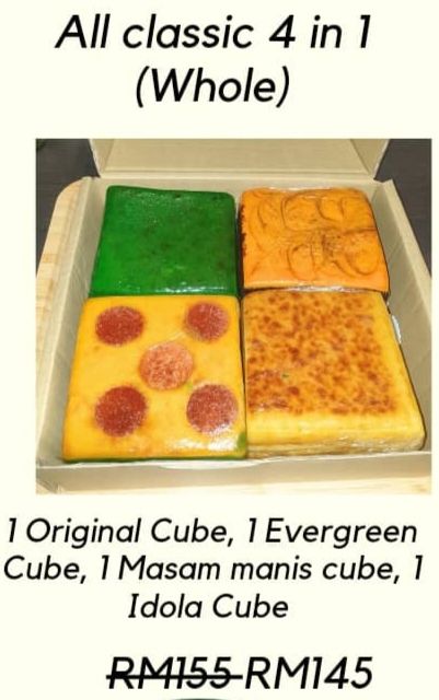 Kek Lapis Classic Package (4 flavours) - whole cake