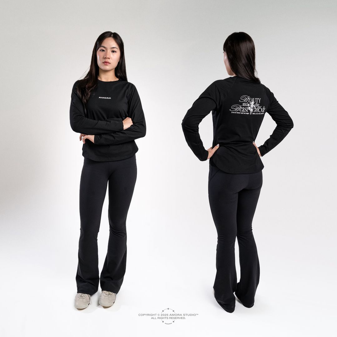 Amora x Beastmode: Beauty and the beast (Women's Long Sleeve Tee)