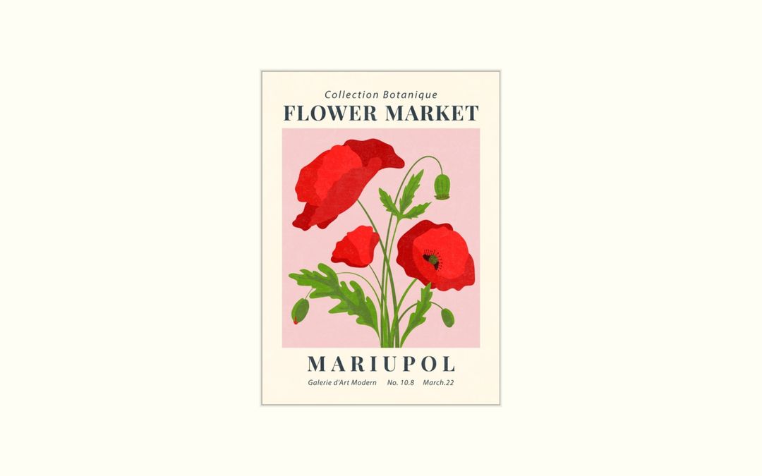 Flower Market Mariupol 50 cm x 70cm 