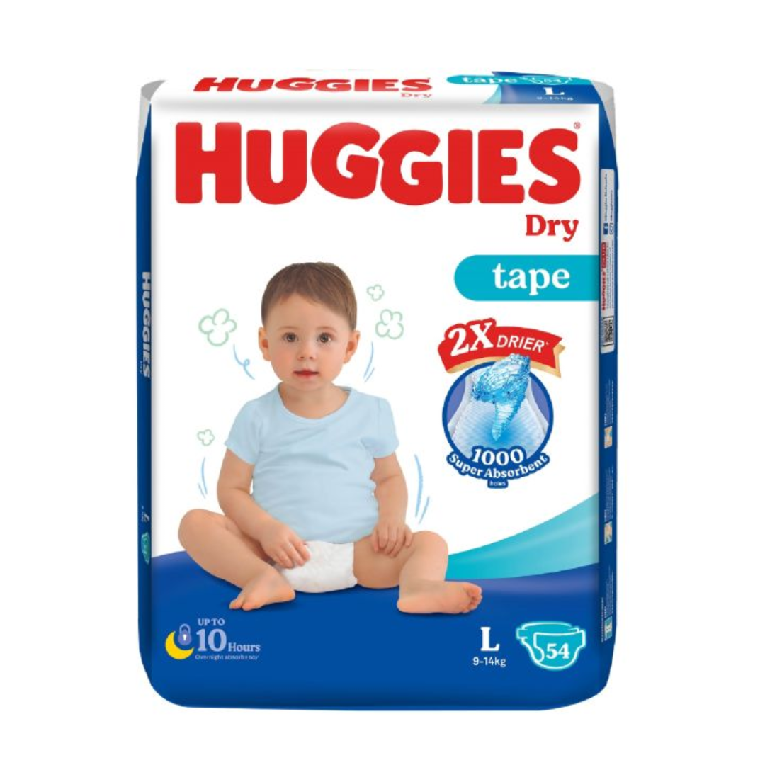 HUGGIES DRY TAPE L 54PCS