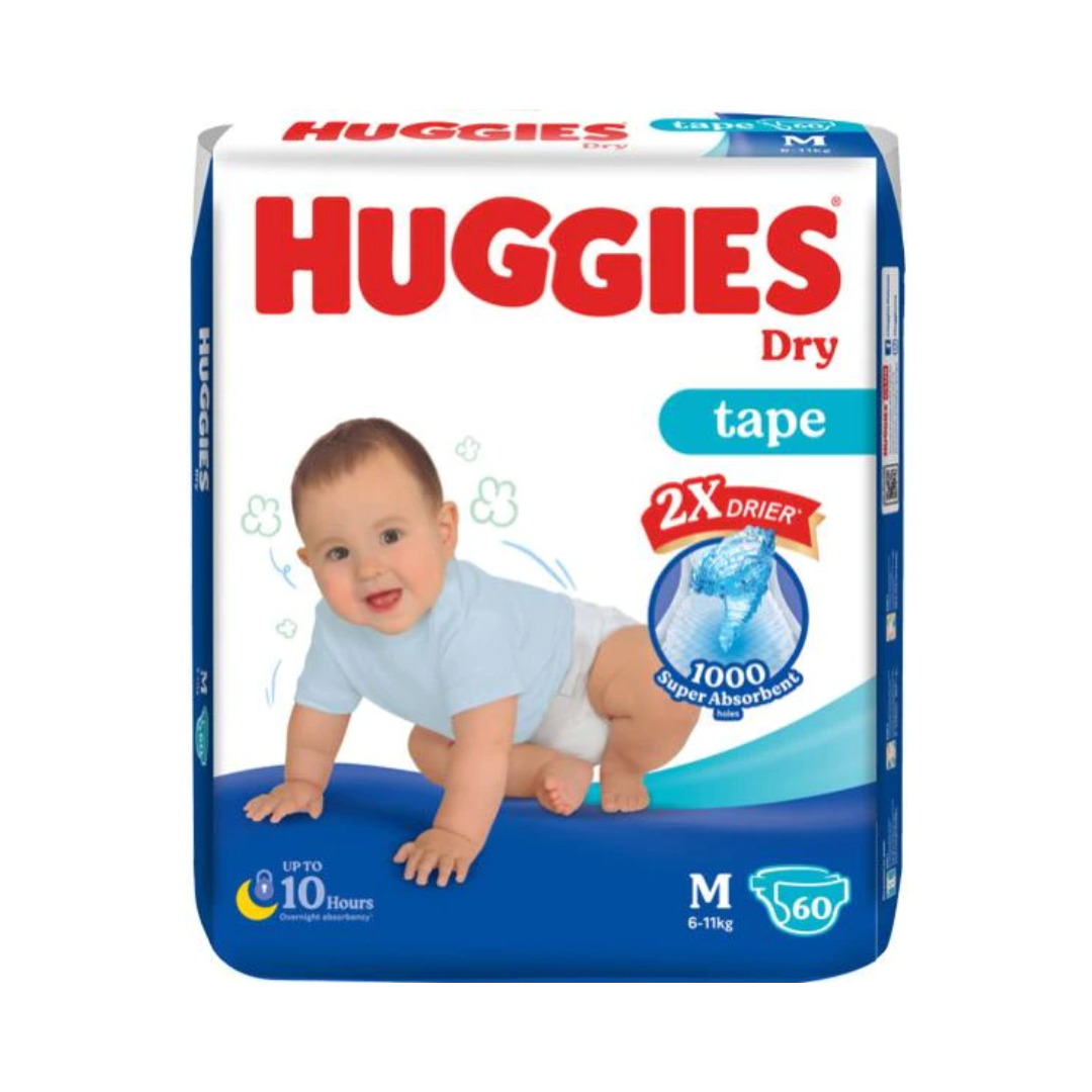 HUGGIES DRY TAPE M 60PCS