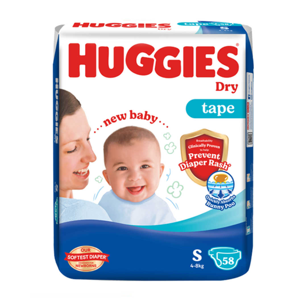 HUGGIES DRY TAPE S 56PCS