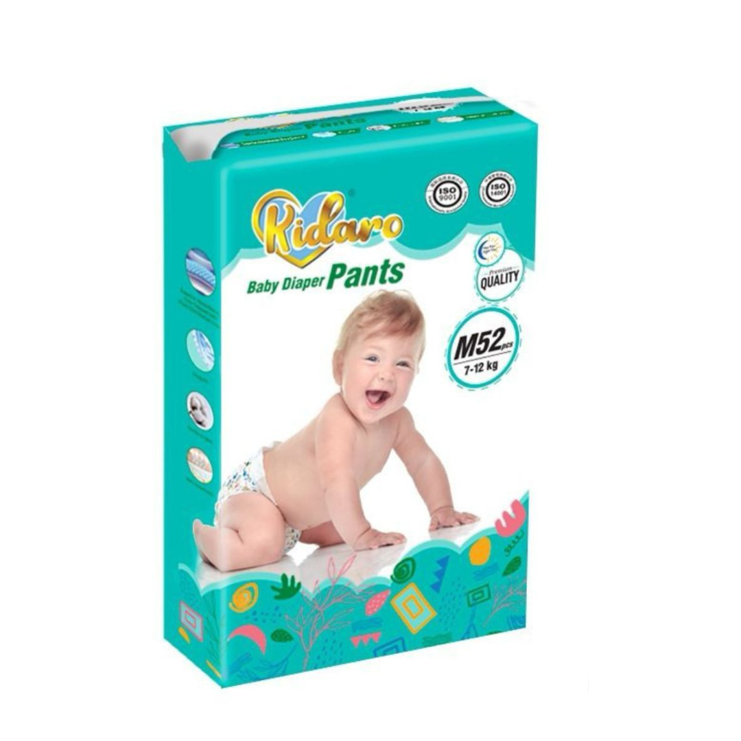 KIDARO BABY DIAPER PANTS M 52PCS