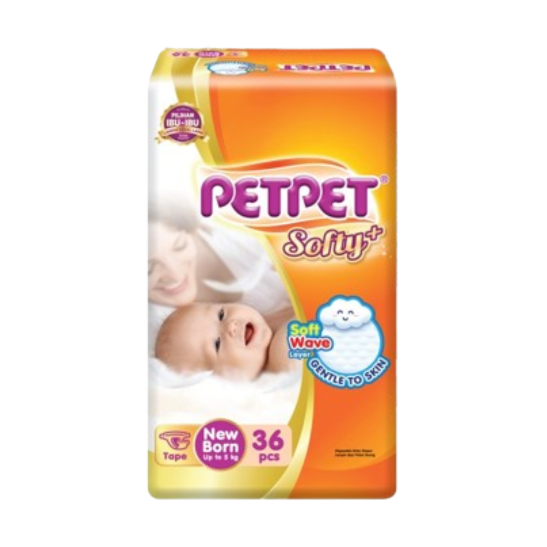 PETPET SOFTY NEWBORN TAPE 36PCS