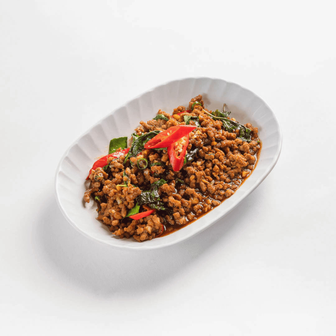 Minced Beef With Basil Leaves