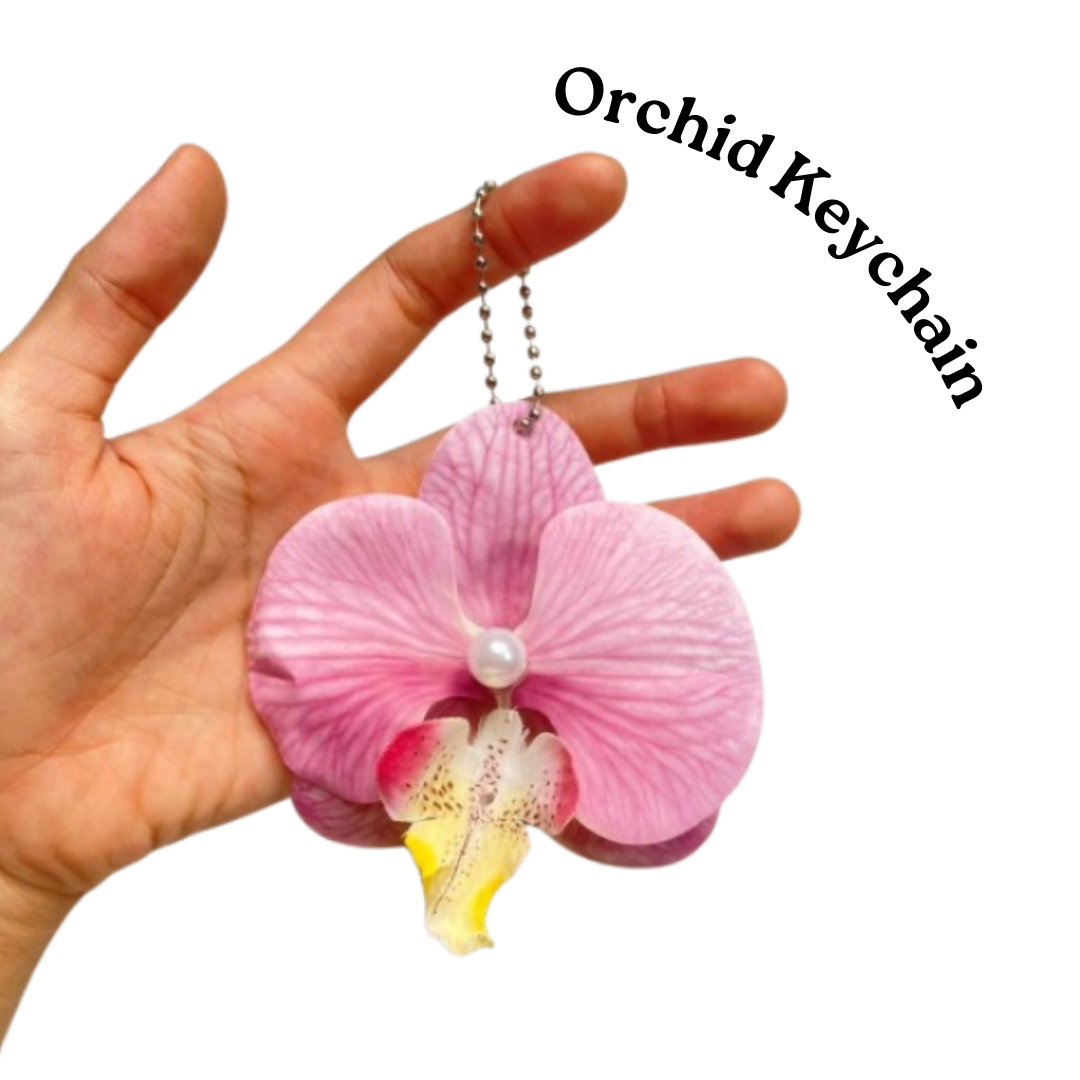 Orchid Keychain