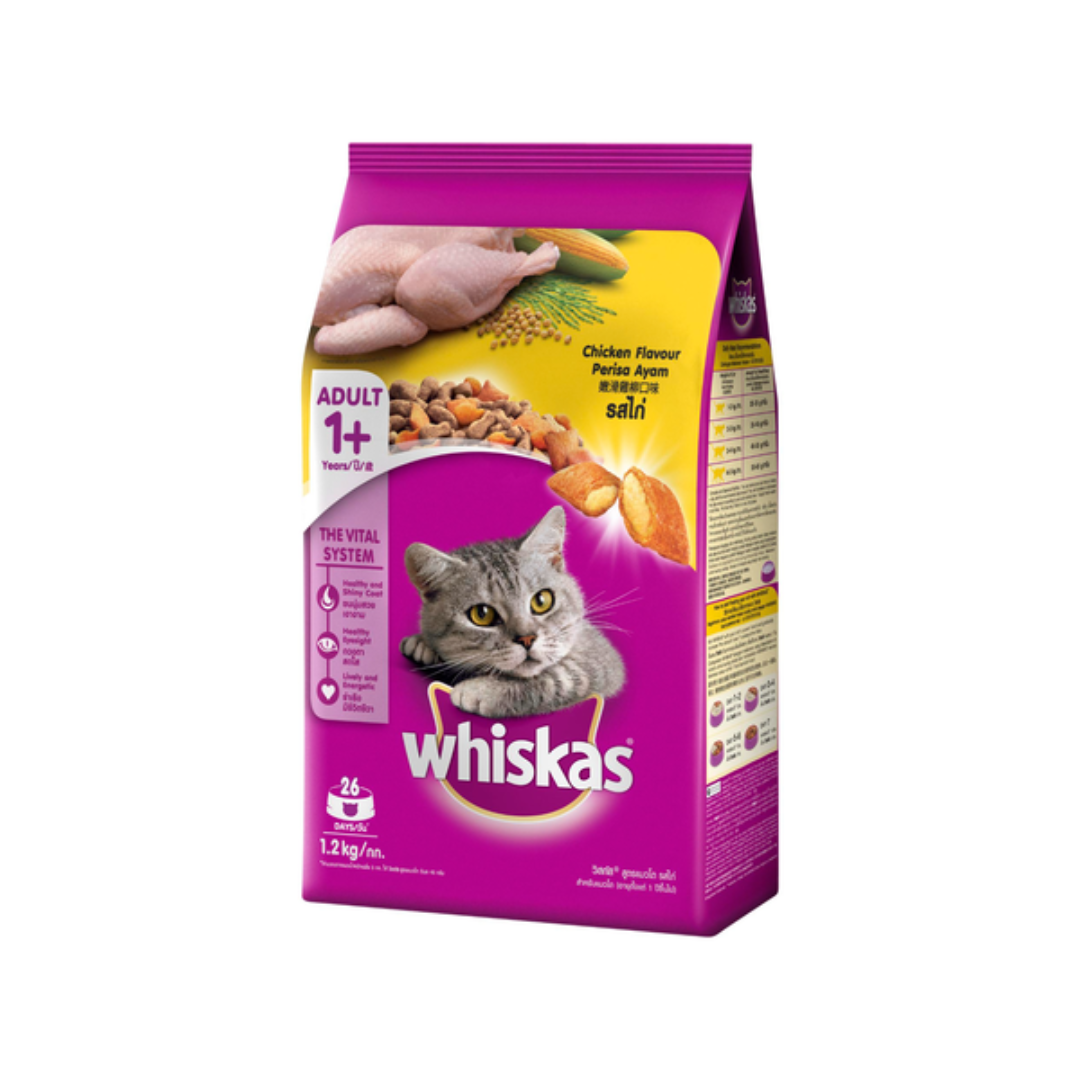 WHISKAS ADULT CAT CHICKEN 1.2KG