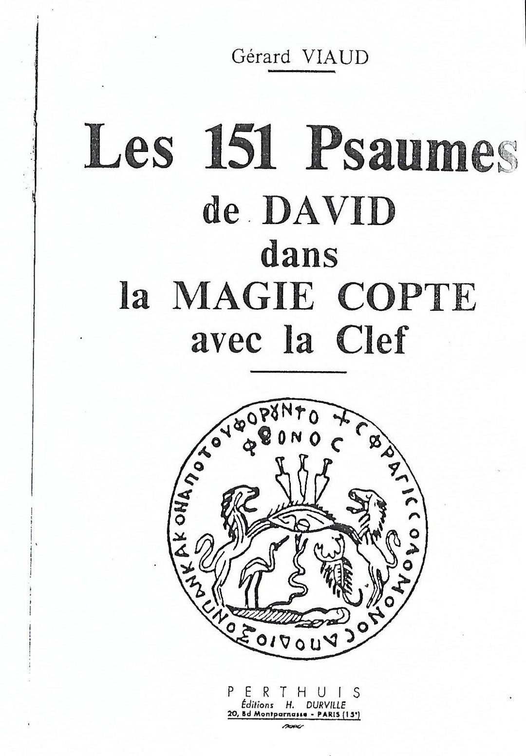 Les 151 psaumes de David avec les clés 