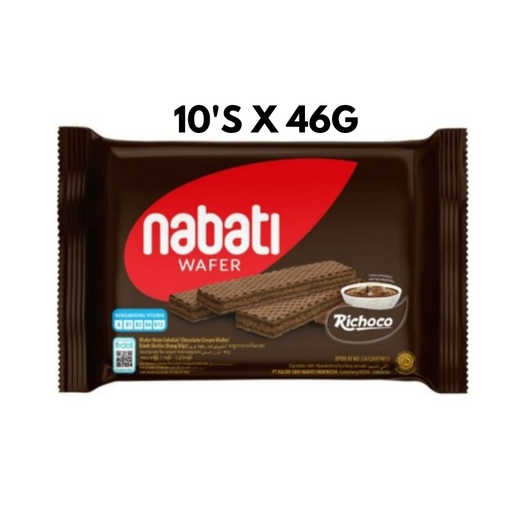 RICHEESE NABATI CHOCOLATE WAFER 10'S X 46G