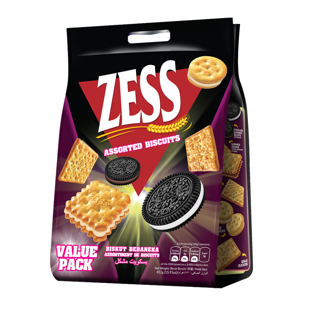 ZESS ASSORTED BISCUITS VALUE PACK 451G