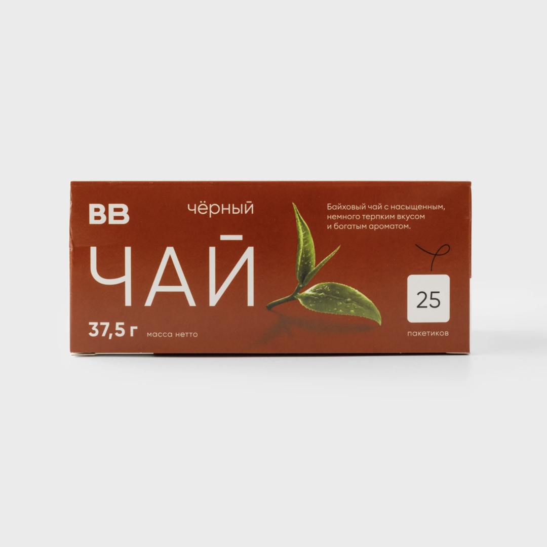 VkusVill Black Tea Bags 25pcs