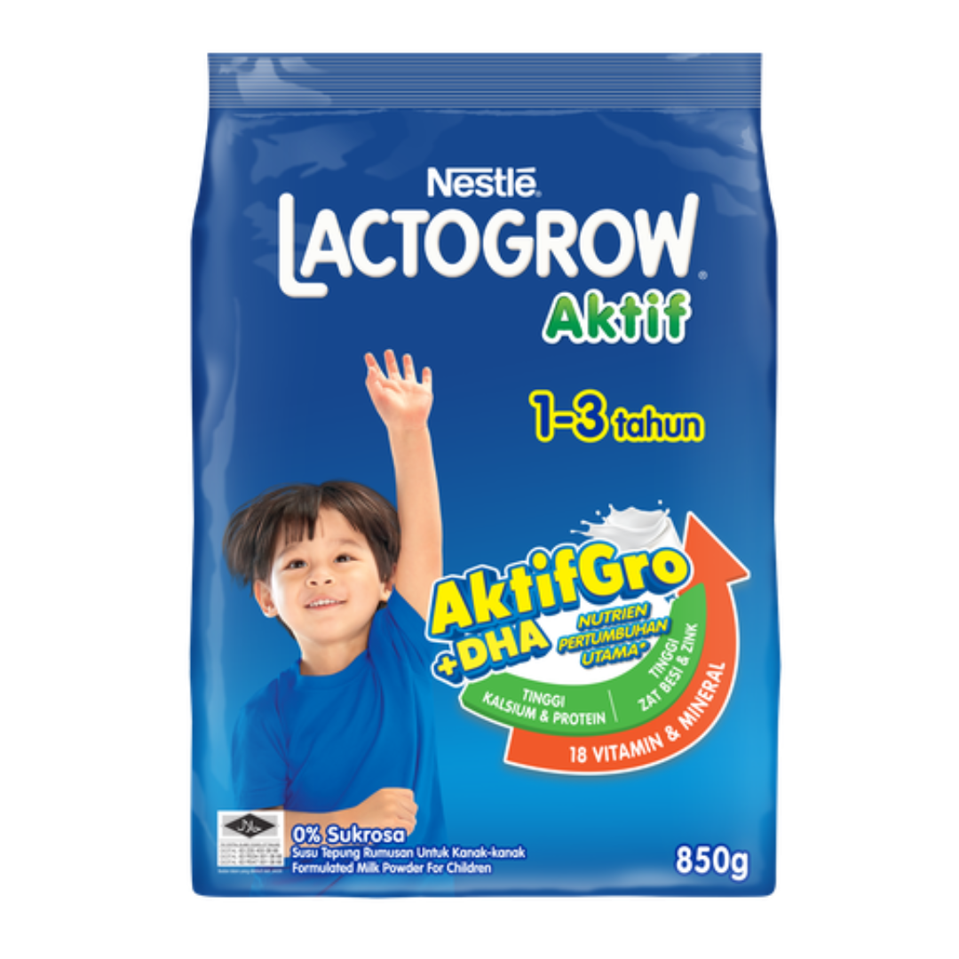 LACTOGROW AKTIF 1-3 TAHUN 850G