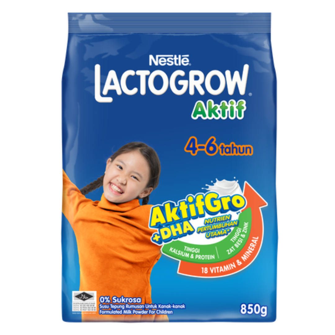 LACTOGROW AKTIF 4-6 TAHUN 850G