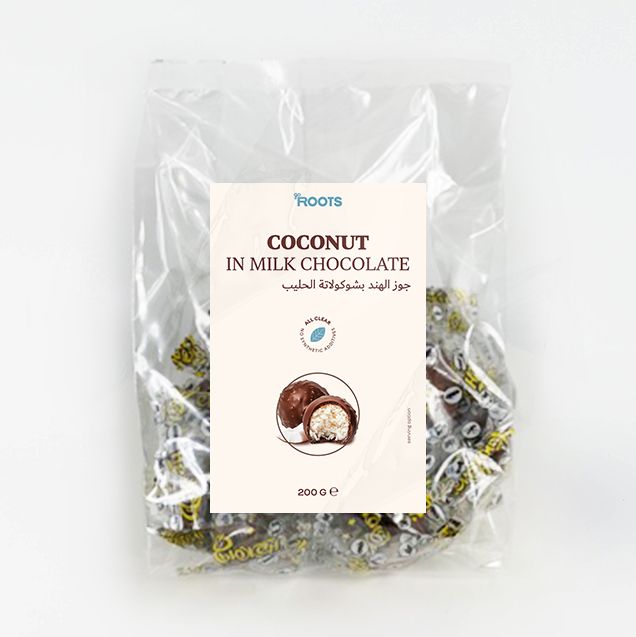 Roots Coconut in Milk Chocolate 200g