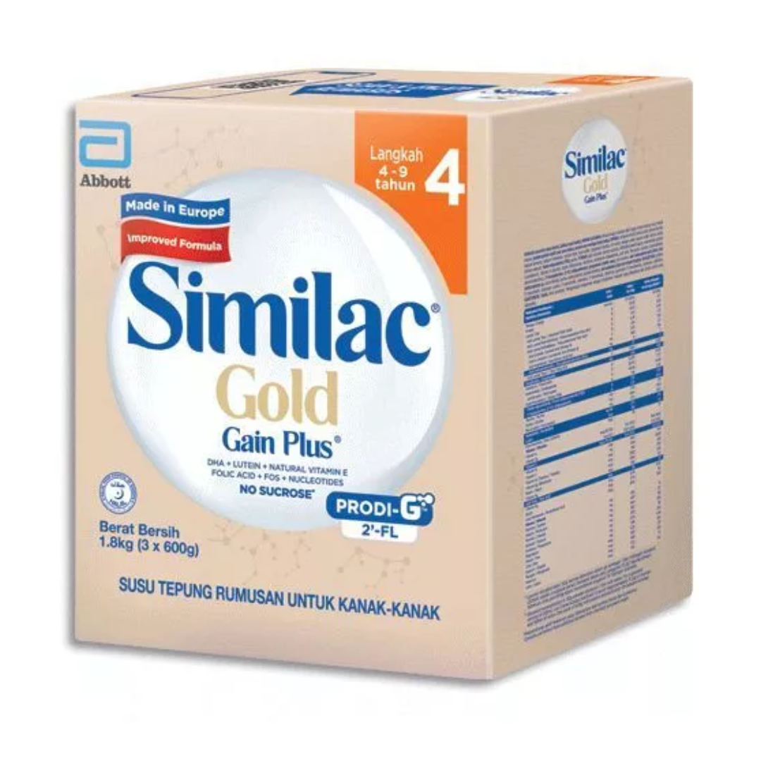 SIMILAC GOLD GAIN PLUS LANGKAH 4 1.8KG