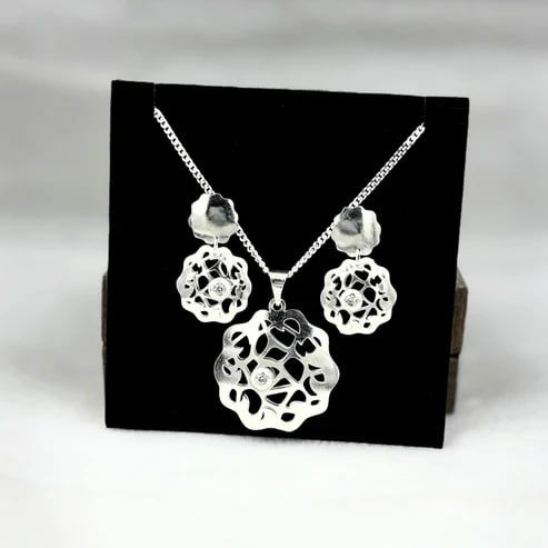 Silver 925 Luna Blossom Necklace for Women